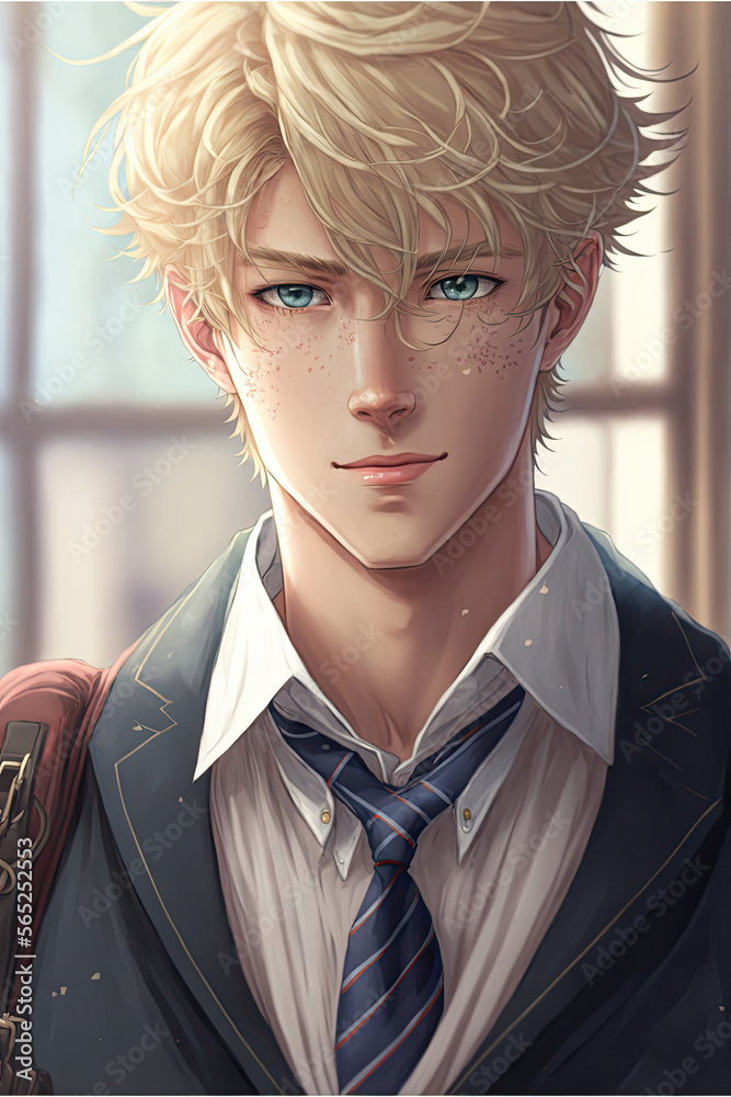 Cute Anime Boy, Cute Anime Man, Anime School Boy, Anime School Stock  Illustration | Adobe Stock