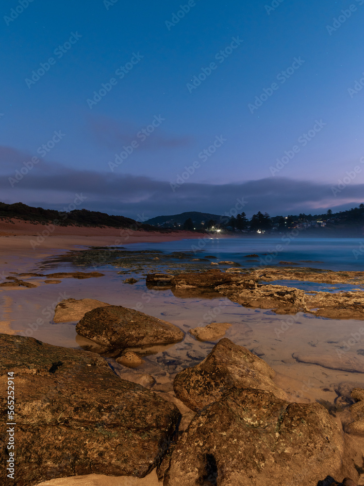Dawn view of Avalon Beach, Sydney, Australia.