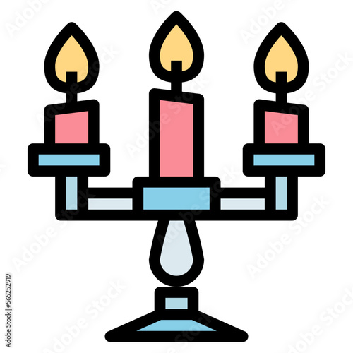 candles filled outline icon style