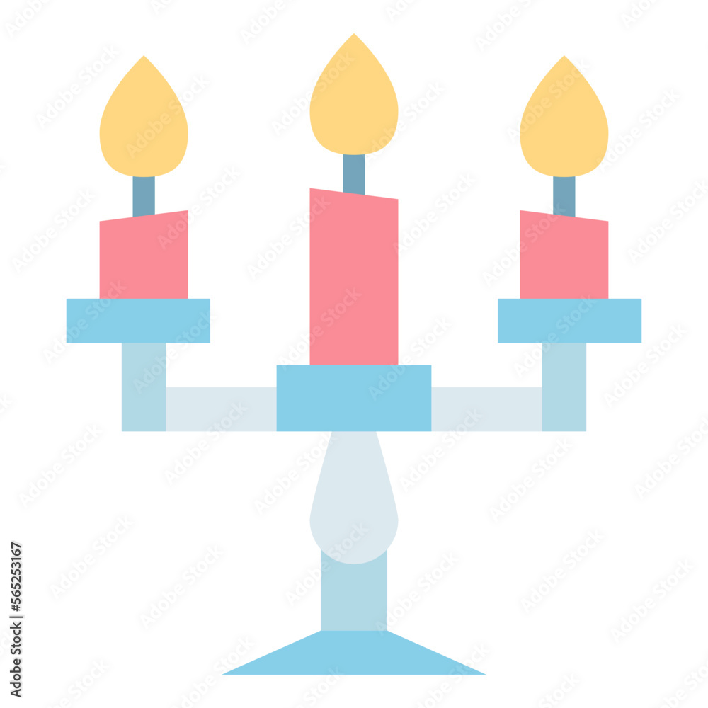 candles flat icon style