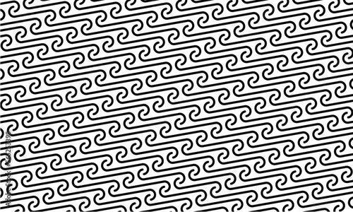 Seamless pattern background abstract with lines black and white style. Simple background.