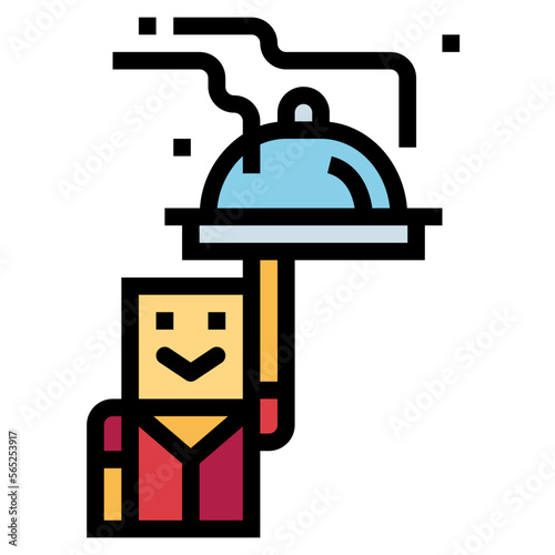 Served filled outline icon style