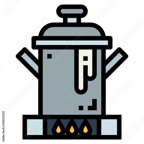 stew filled outline icon style