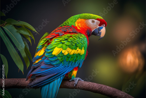 Imaginative Parrot Bird - Generative AI illustrations photo