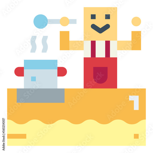 cooking flat icon style