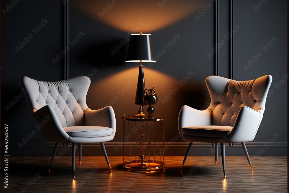 Unique Chair Design Rendering 3D Generative AI Renderings of a Minimalist Apartment with Unique and ...
