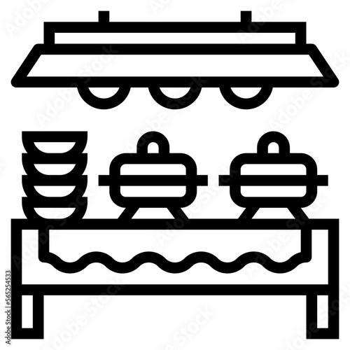 buffet line icon style
