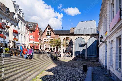 Fototapeta Naklejka Na Ścianę i Meble -  View to the rests of the Roman portico in the old town of Aachen, Germany