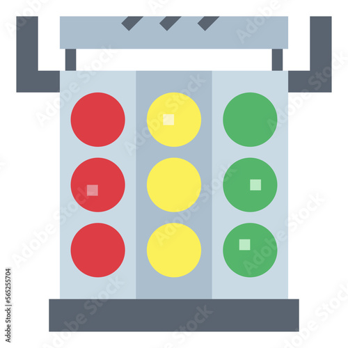 traffic light flat icon style