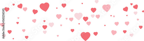 pink heart symbols on white background for decoration, useful for banners, stickers, cover pages, decoration items, PNG assets and valentine's day card