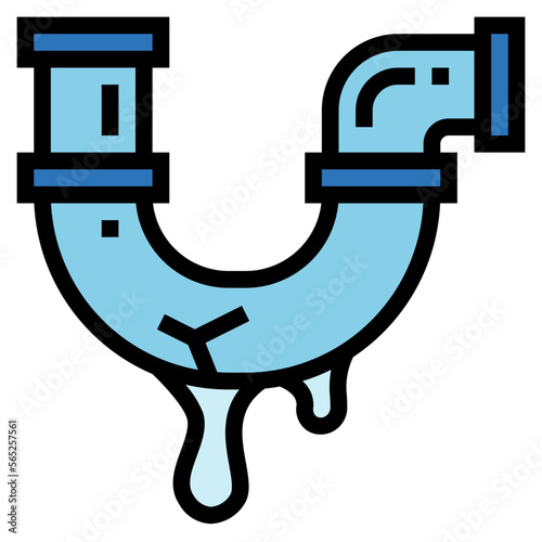 leak filled outline icon style