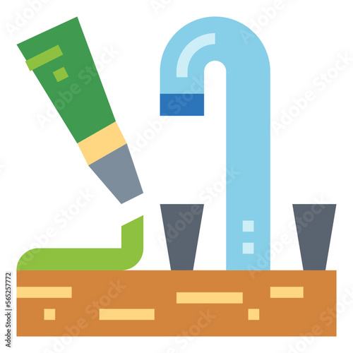 caulk flat icon style