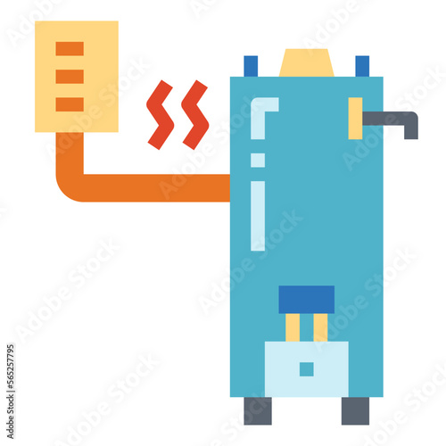 heater flat icon style