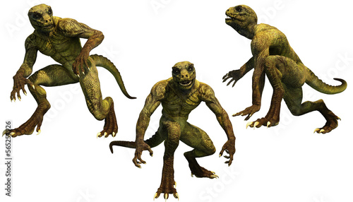 Fotografija 3d render reptilian fantasy creaure alien character