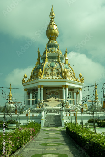 Khon Kaen, Thailand, Jan 13, 2023 : Wat Thung Setthi, Beautiful temple, not far from the city of Khon Kaen, with beautiful architecture, especially the pagoda and surrounding buildings. photo