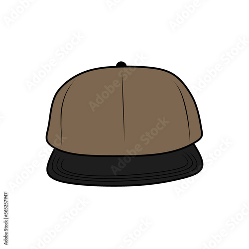 Fitted cap hat vector illustration