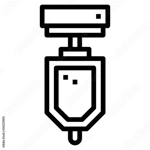 urinal line icon style
