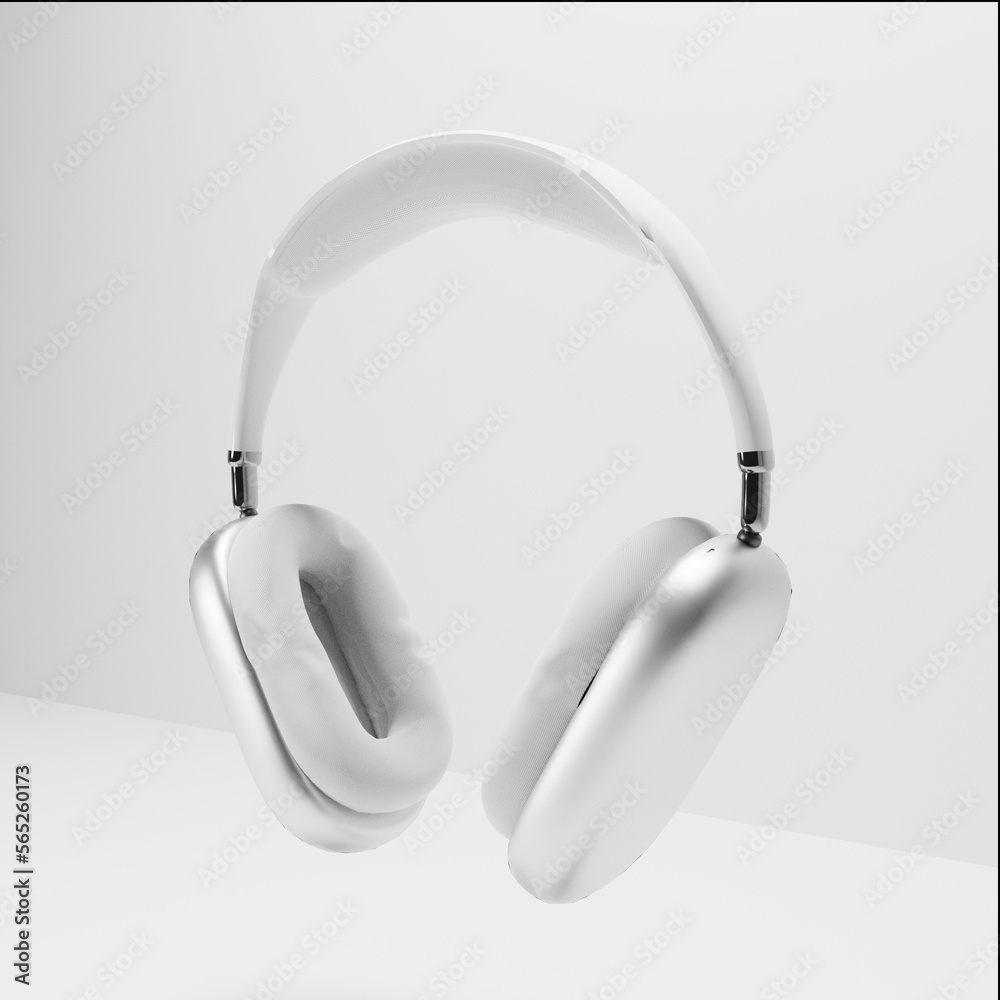 3d render isolated headphones 3d render isolated headphones