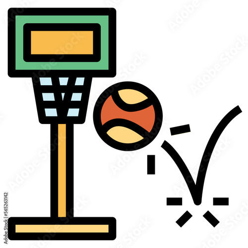 basketball filled outline icon style