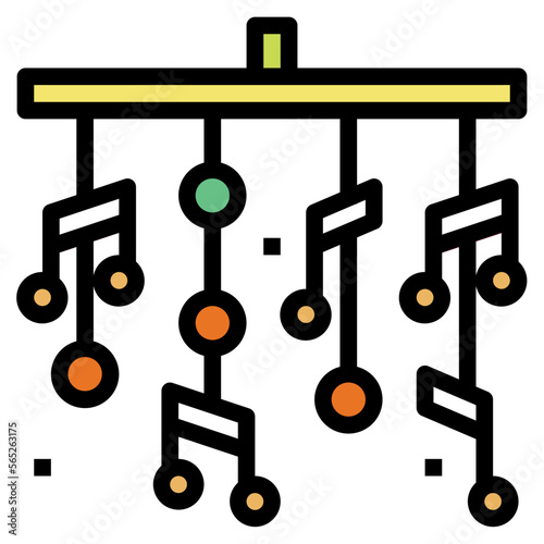 crib toy filled outline icon style