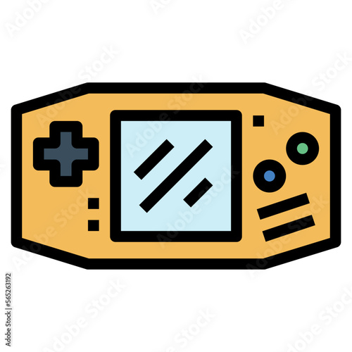 gameboy filled outline icon style