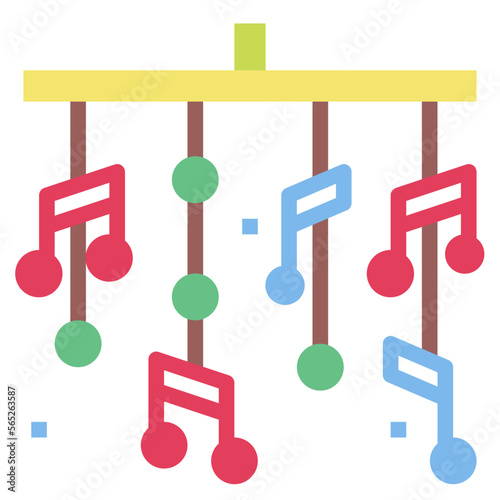 crib toy flat icon style