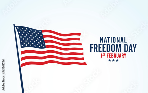 National Freedom Day. February 1. Vector illustration. Holiday poster.