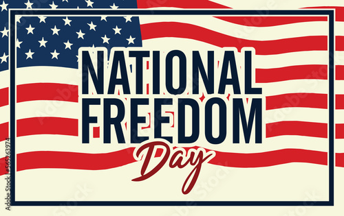 National Freedom Day. February 1. Vector illustration. Holiday poster.