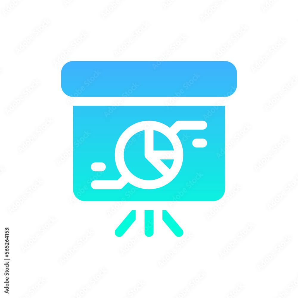 pie chart flat gradient icon