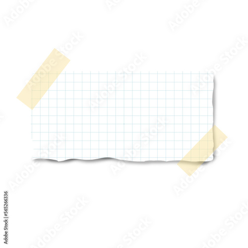 Torn ripped paper with tape png
