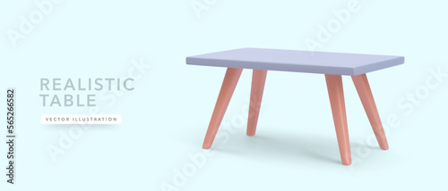 Realistic 3d table