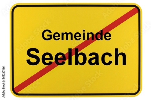 Illustration eines Ortsschildes der Gemeinde Seelbach in Baden-Württemberg photo