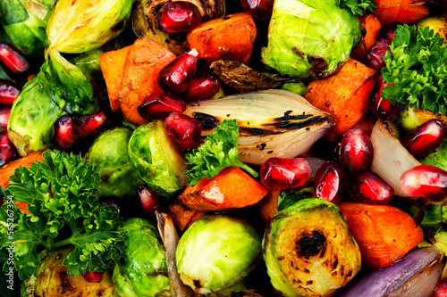 Grilled vegetable salad  macro