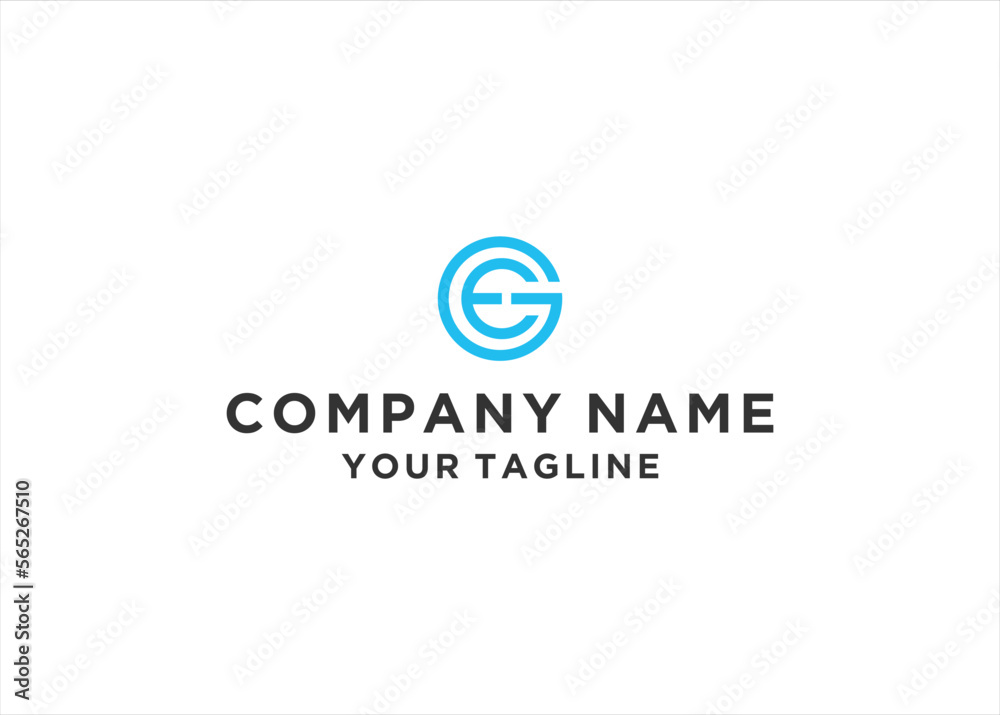 EG letter logo design vector illustration	
