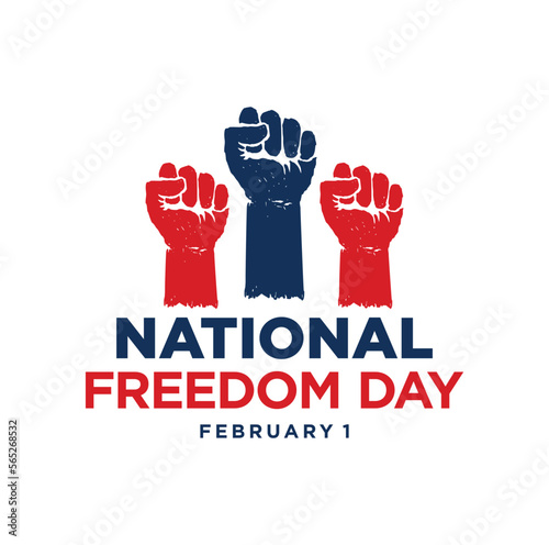 National Freedom Day. February 1. Vector illustration. Holiday poster.