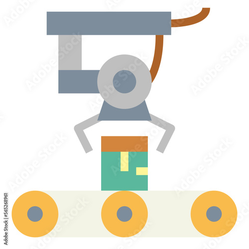 conveyor flat icon style