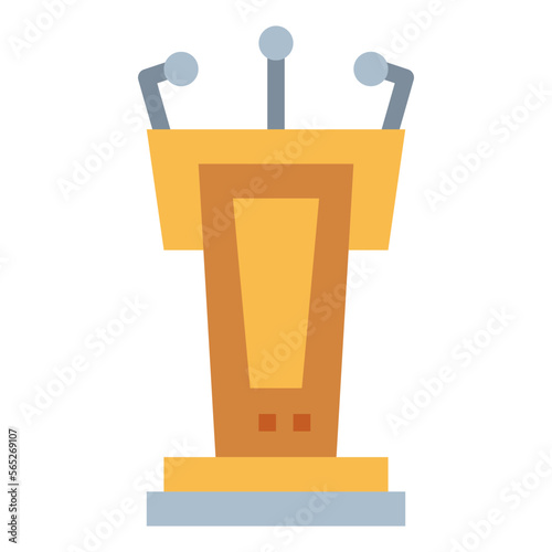 tribune flat icon style