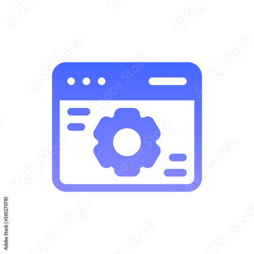 settings flat gradient icon