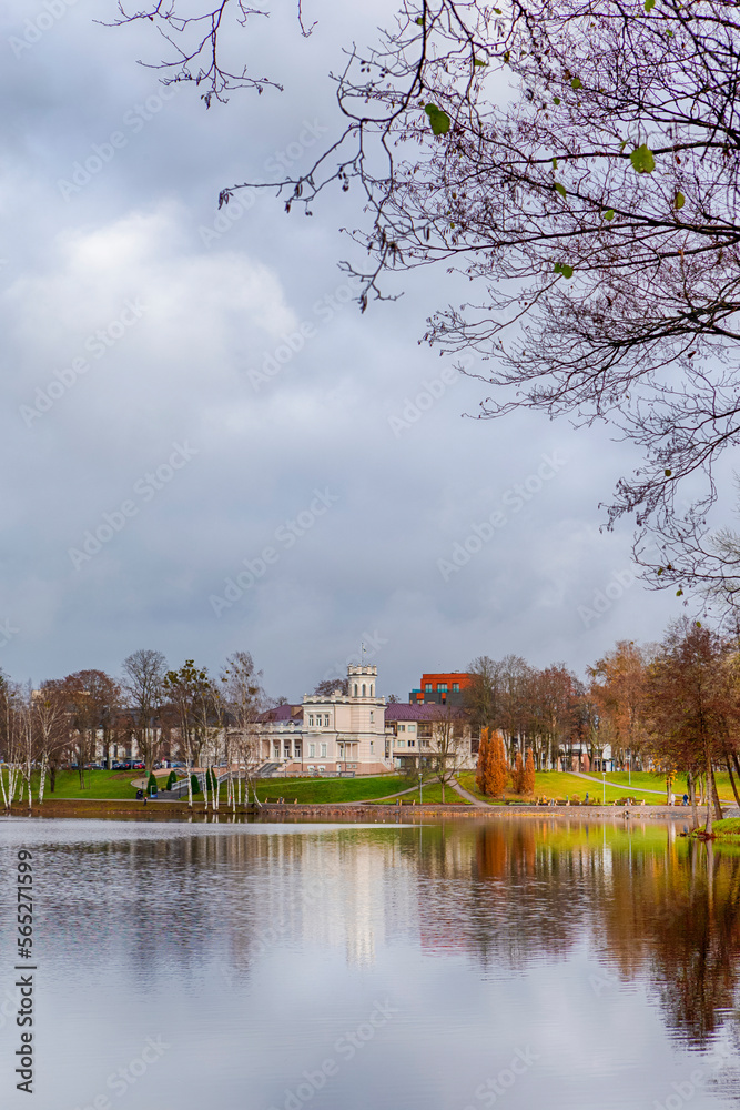 Obraz premium Classic Dressed in Autumn Colors Druskininkai in Lithuania.