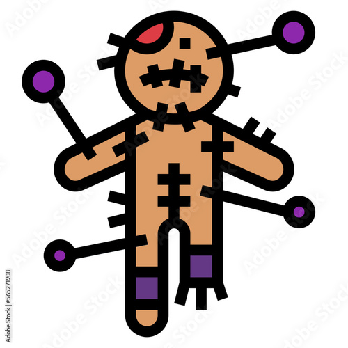 voodoo filled outline icon style