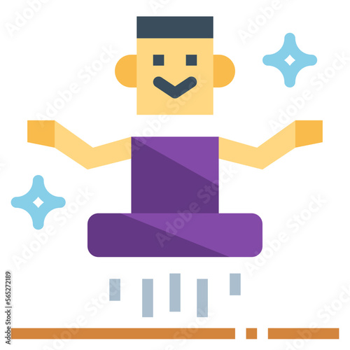 levitation flat icon style