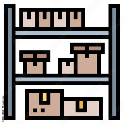 storage filled outline icon style