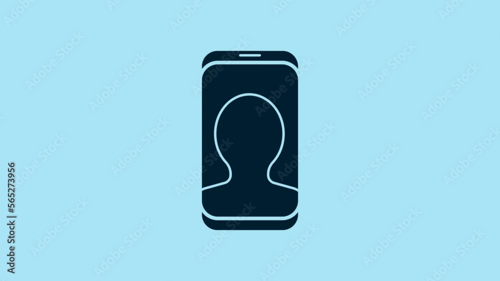 Blue Taxi call telephone service icon isolated on blue background. Taxi for smartphone. 4K Video motion graphic animation Blue Taxi call telephone service icon isolated on blue background. Taxi for smartphone. 4K Video motion graphic animation