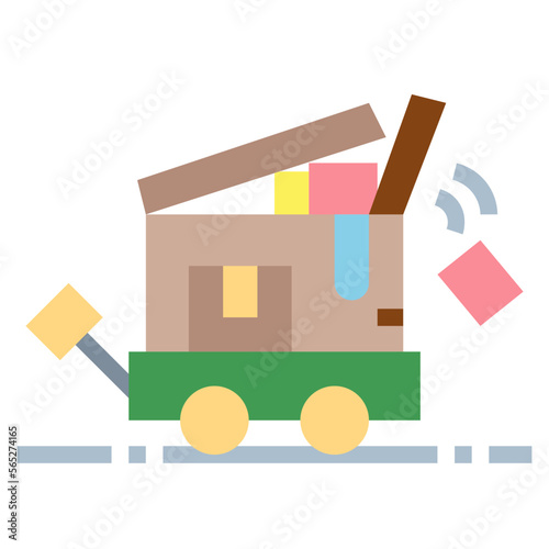overflow flat icon style