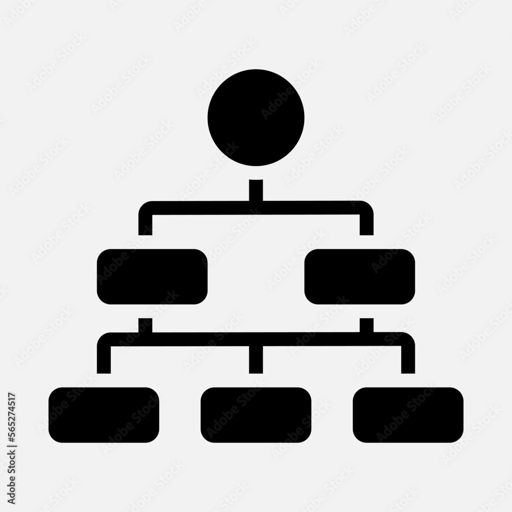 Hierarchy icon in solid style, use for website mobile app presentation Hierarchy icon in solid style, use for website mobile app presentation