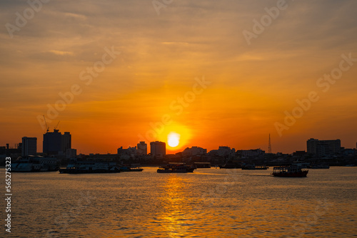 Morning sunrise at Pattaya, Thailand. © Panwasin