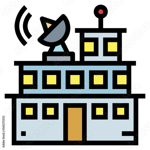 station filled outline icon style