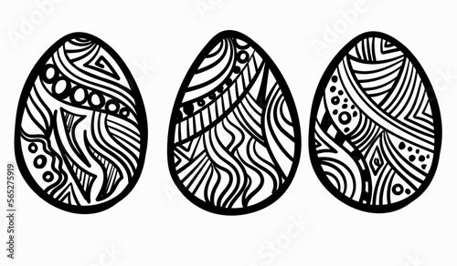 set of easter eggs illustration