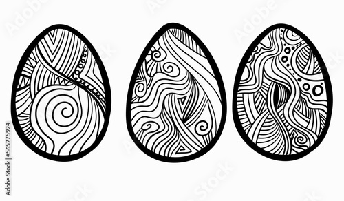 set of easter eggs illustration