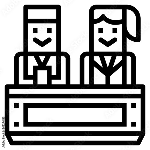 news anchor line icon style